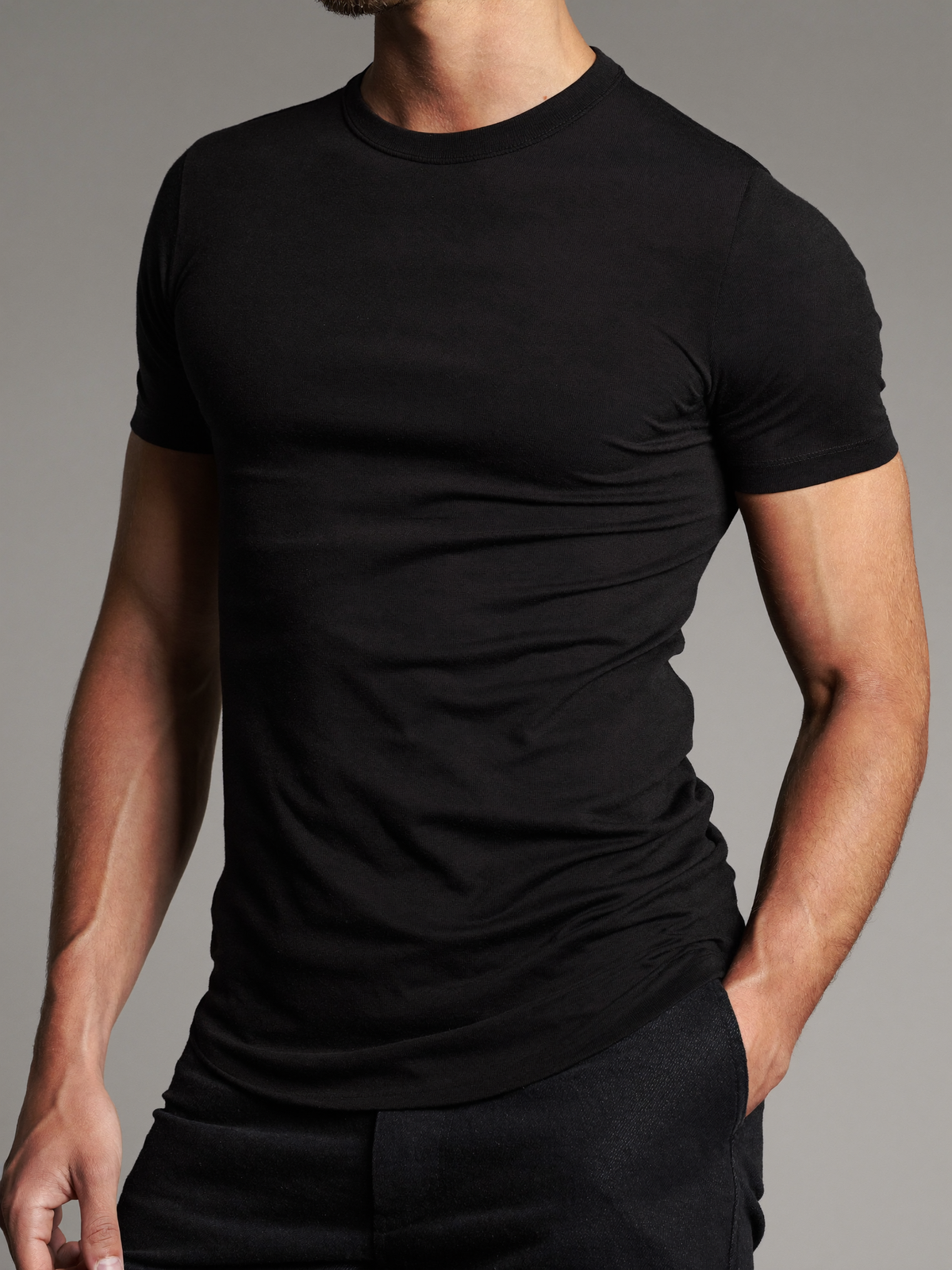 Essential Crew Tee — Black