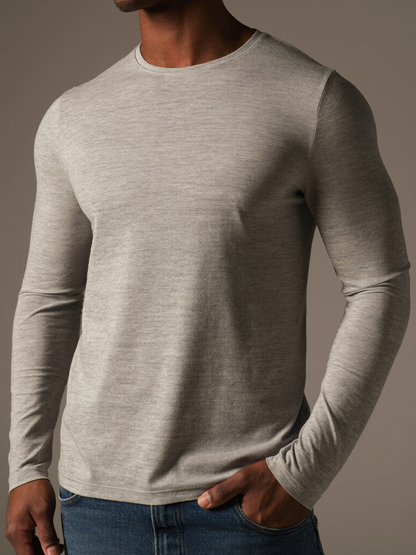 Long Sleeve Crew — Heather Grey