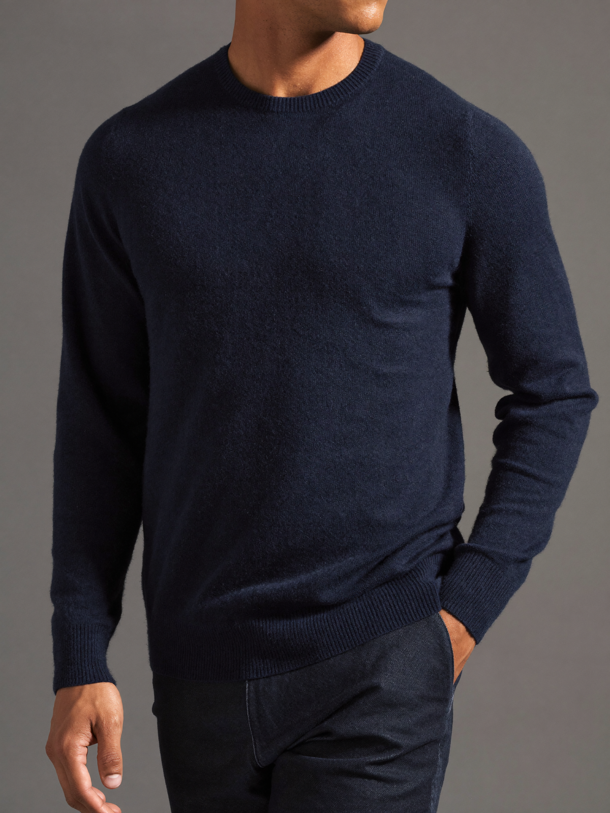 Lightweight Merino Sweater — Navy