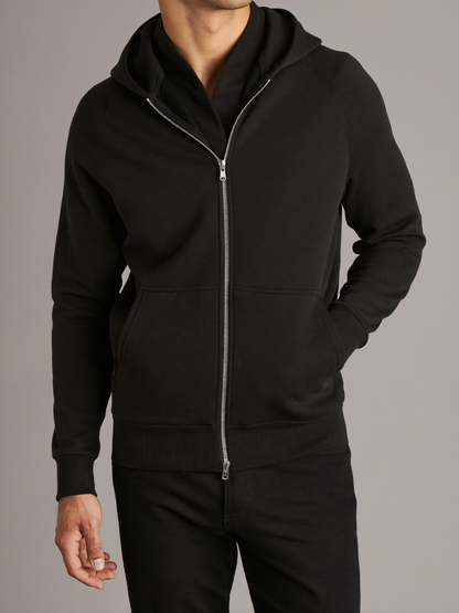 Full-Zip Hoodie — Black