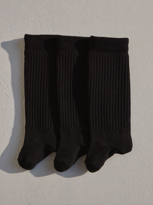 Crew Sock 3-Pack — Black