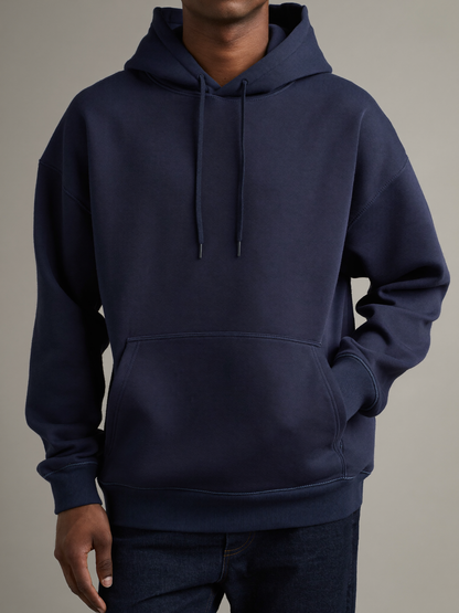 Fleece Hoodie — Navy