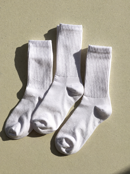 Crew Sock 3-Pack — White